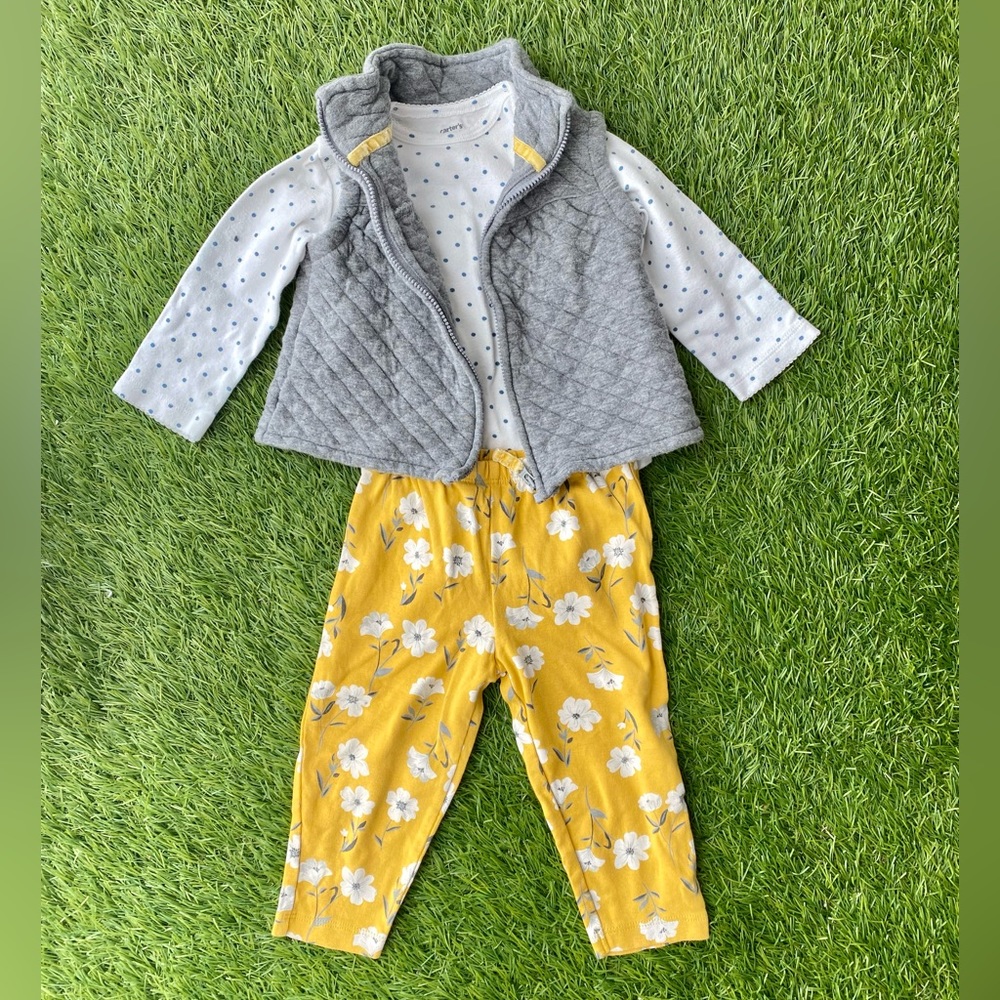 Carter’s Baby Girls 3 Piece Outfit Size 12 Months